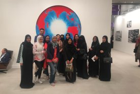 Visit of professors and students of the Visual Arts Department of Abu Dhabi Art Exhibition