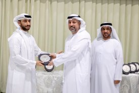 the Fujairah Federal Court of First Instance honored the Fujairah Fine Arts Academy, represented by His Excellency Ali Obaid Al Hafiti - General Director of the Academy, through a ceremony honoring the strategic partners in the Al Bayt Al Awahid Hall in t