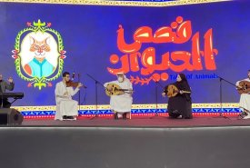 Participation of students from the Music Department, majoring in the Qanun instrument and majoring in the Oud instrument, in the Sharjah International Forum for Novelists 2021.