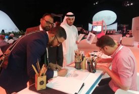  Fujairah Fine Arts  Academy  participated in the Arab Calligraphy Workshop at the World Summit for Islamic Economics