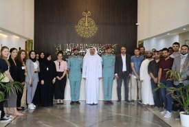 Captain/Dr. Hamad Ahmed Al Zayoudi from Fujairah Police gave a lecture   Titled “Plan to spread the culture of strategic topics” At the Academy's main headquarters, it was attended by all the Academy's employees, and the participants confirmed their great