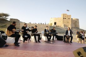  Fujairah Orchestra held a concert at Fujairah Castle on the sidelines of the launch of the torch of hope for the Special Olympics World Games.