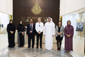 A delegation from the International Theater Association visited the headquarters of the Fujairah Fine Arts Academy and was received by His Excellency Ali Obaid Al-Hafiti, Director General of the Academy.