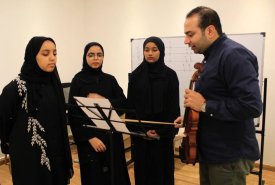 The Center for Girls of Sharjah in Kalba and Khorfakkan organized a workshop in the musical arts