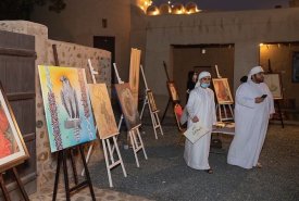 Participation of the Fujairah Academy of Fine Arts, Dibba Branch, in the activities of the 50th National Day of the Fujairah Tourism and Antiquities Authority at Dibba Fort, Fujairah.