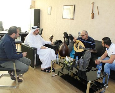 Visit the Iraqi musician Khaled Mohammed Ali to the Fujairah fine arts academy 