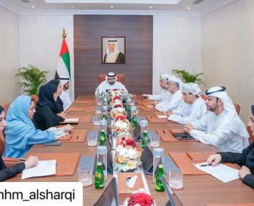 His Highness Sheikh Mohammed bin Hamad Al Sharqi chaired the meeting of the Board of Trustees of the Fujairah  Fine Arts  Academy  and reviewed its achievements for the year 2023 and the plan for its artistic programs and activities for the current year.