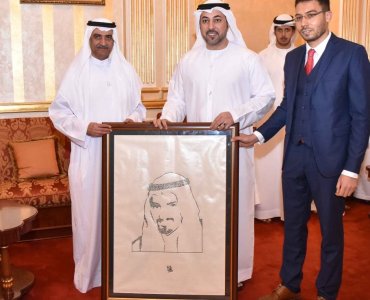 A commemorative painting gifted to the Ruler of Fujairah