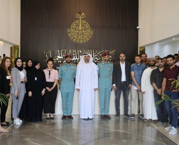 Captain/Dr. Hamad Ahmed Al Zayoudi from Fujairah Police gave a lecture   Titled “Plan to spread the culture of strategic topics” At the Academy's main headquarters, it was attended by all the Academy's employees, and the participants confirmed their great